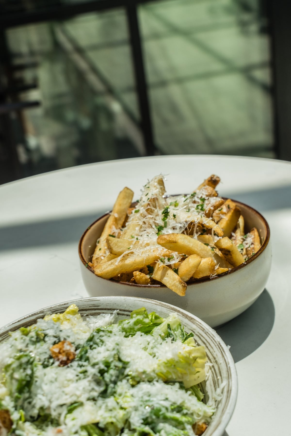 Truffle fries and caesar at Coco Maya happy hour