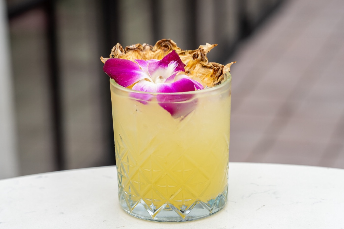 Pineapple Mezcal cocktail at Coco Maya Little Italy San Diego
