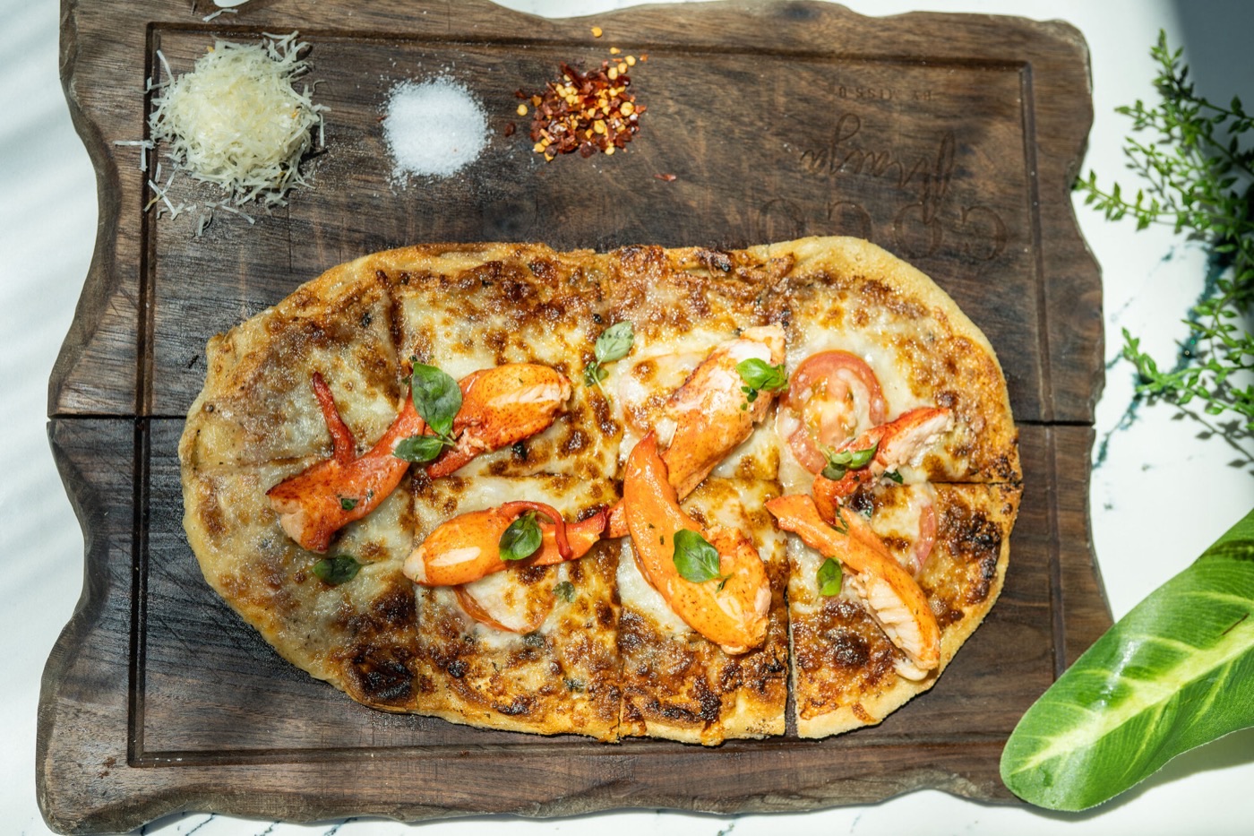 Lobster Flatbread at Coco Maya San Diego Little Italy