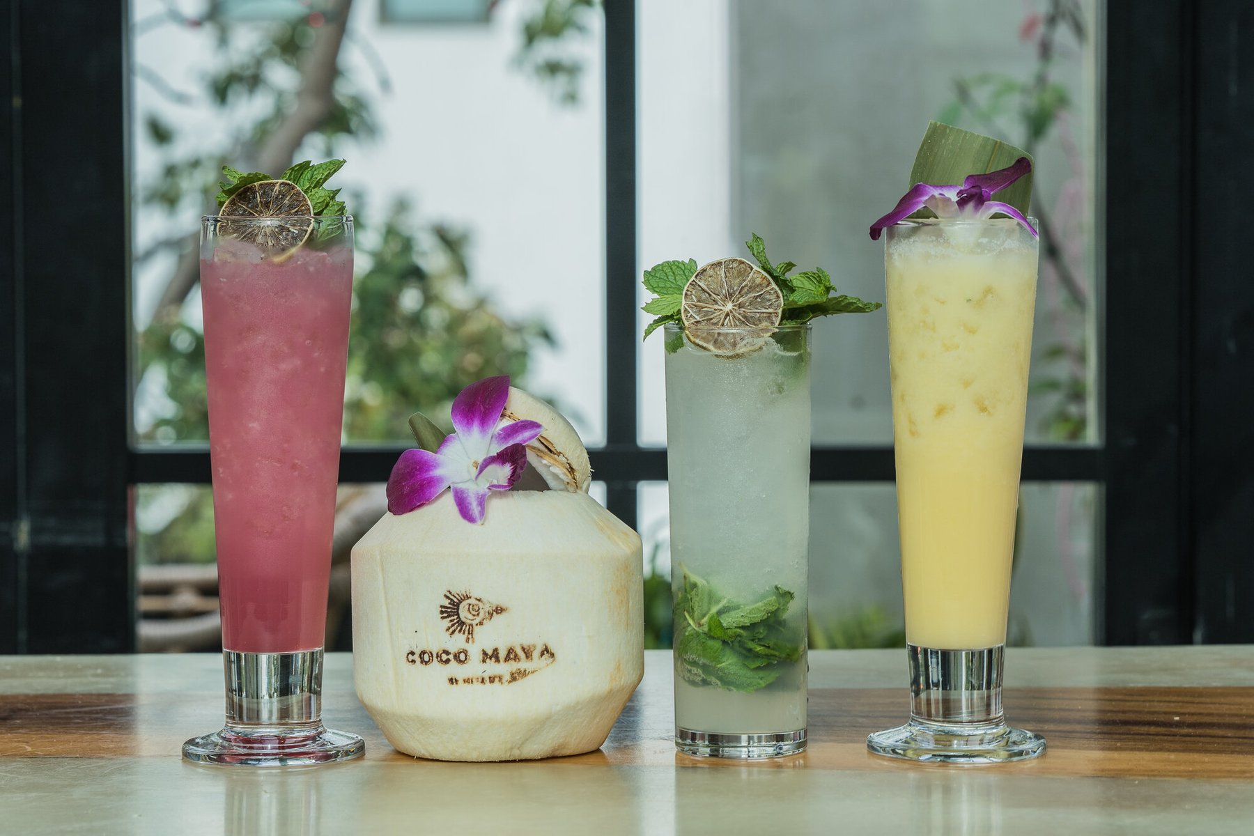 Main Character Energy cocktail at Coco Maya happy hour